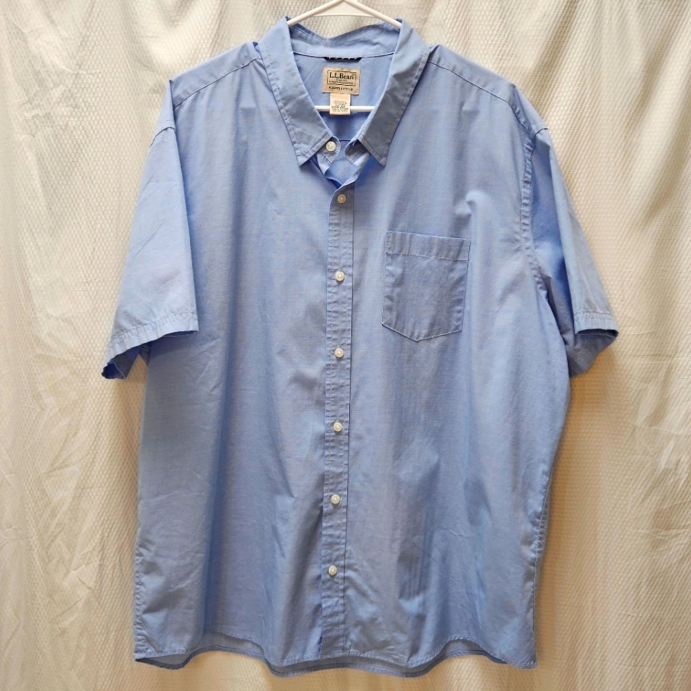 L.L. Bean Blue Casual Button Down Shirt